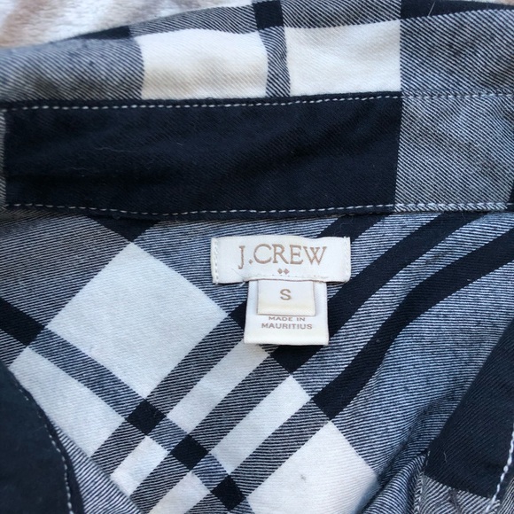 J Crew flannel - Navy & White - Size S - Picture 3 of 3